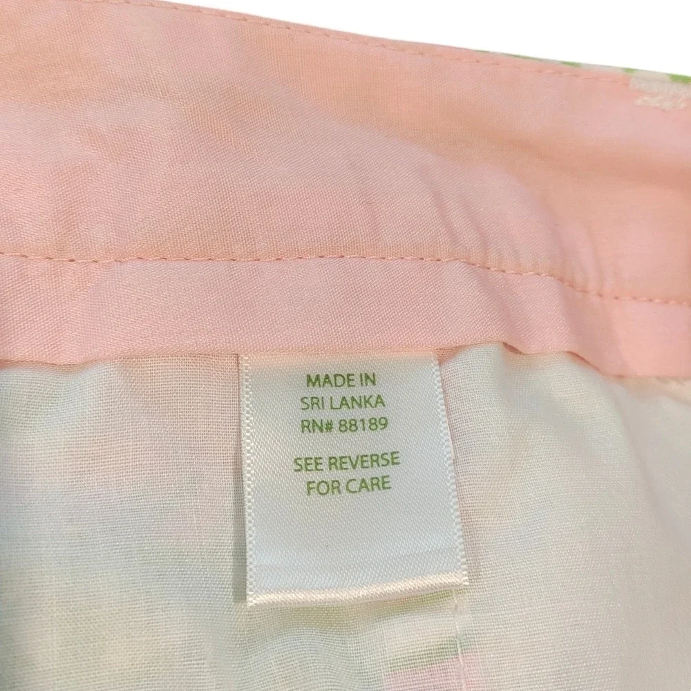 Lilly Pulitzer‎ Avenue Shorts Pink Green Tropical Print Cruise Vacation Travel 4